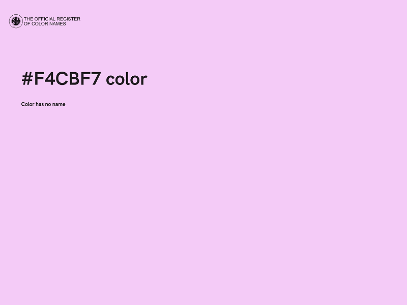 #F4CBF7 color image