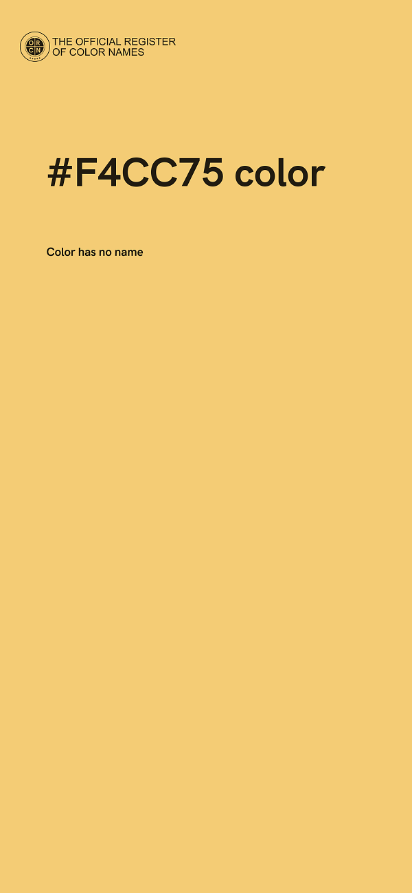 #F4CC75 color image