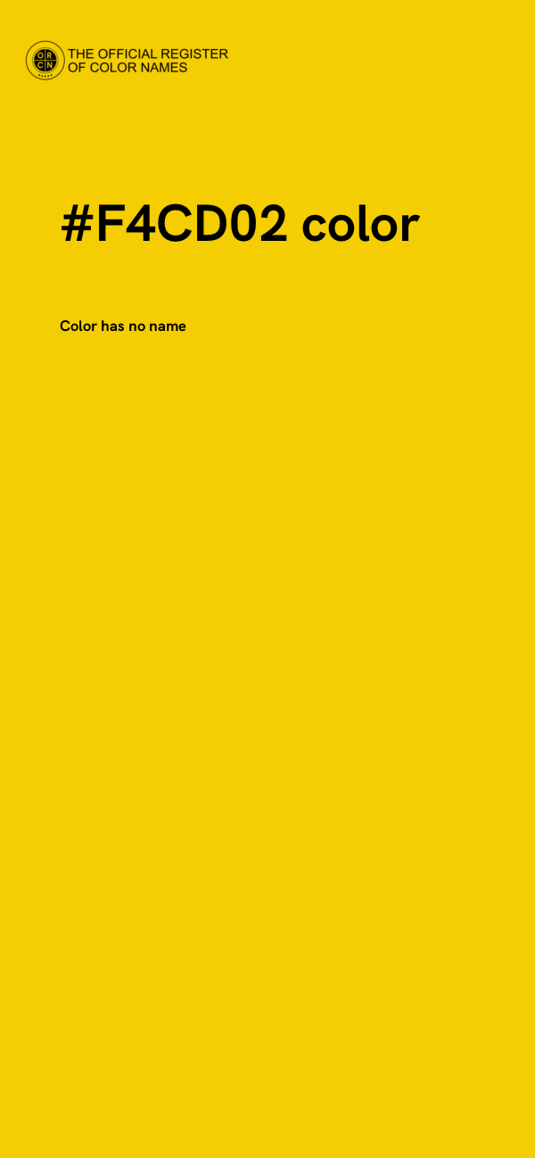 #F4CD02 color image