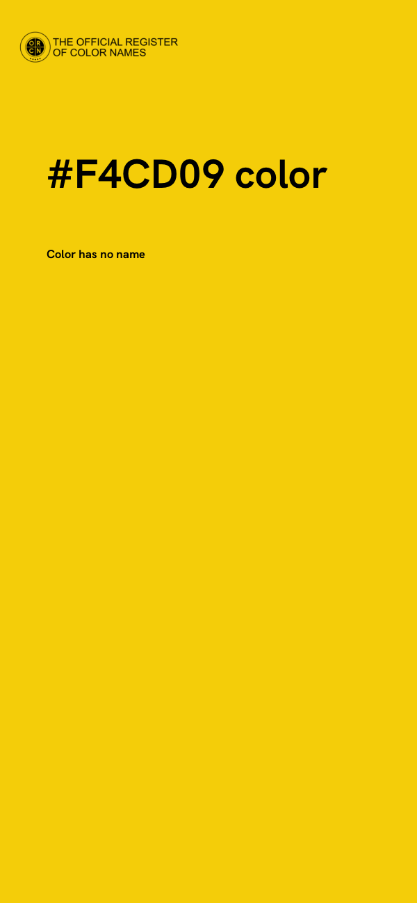 #F4CD09 color image