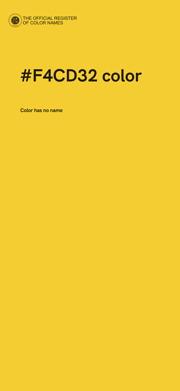 #F4CD32 color image