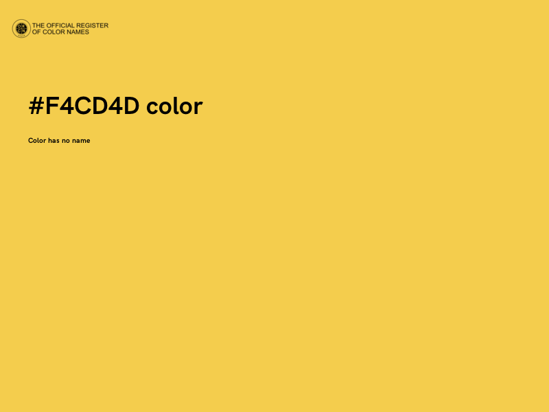 #F4CD4D color image
