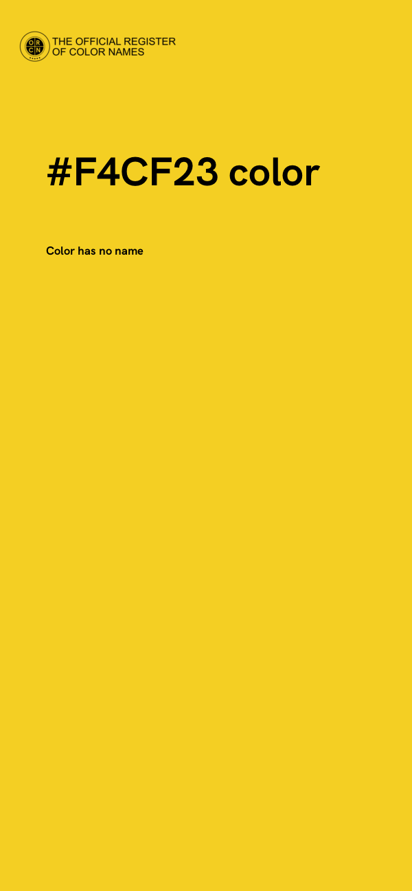 #F4CF23 color image