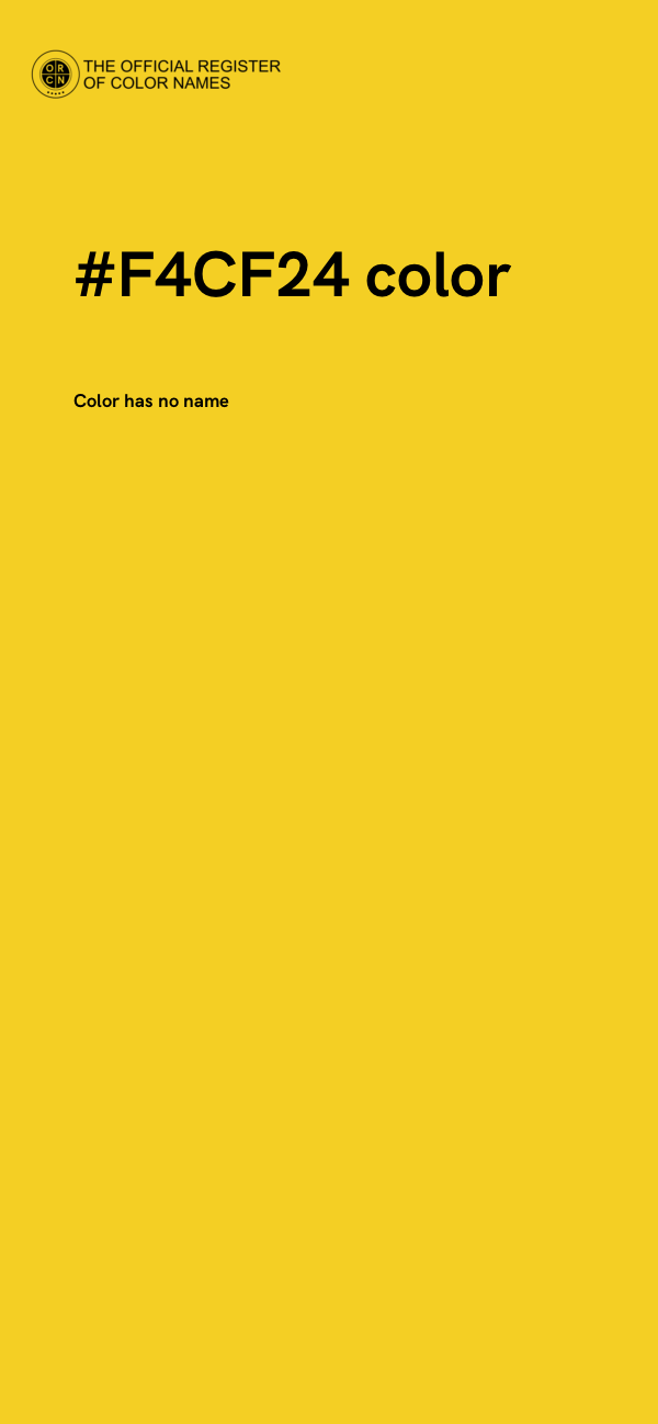 #F4CF24 color image