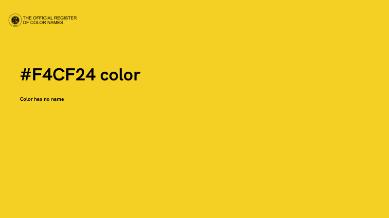 #F4CF24 color image