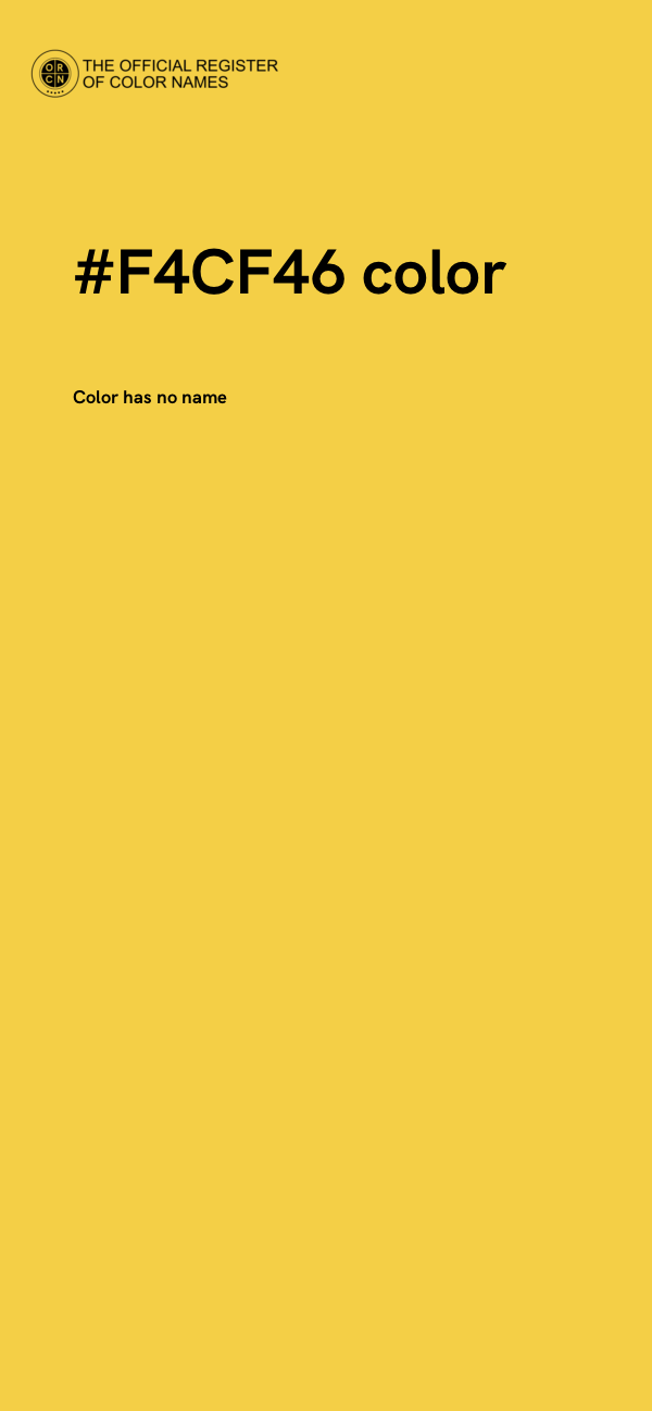 #F4CF46 color image
