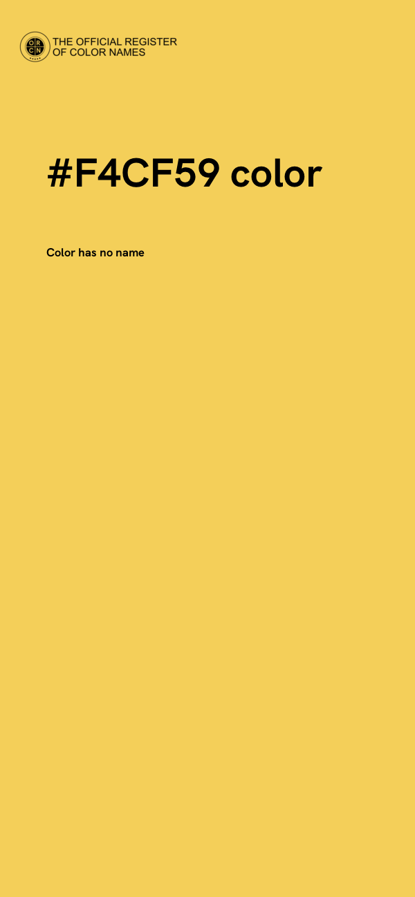 #F4CF59 color image