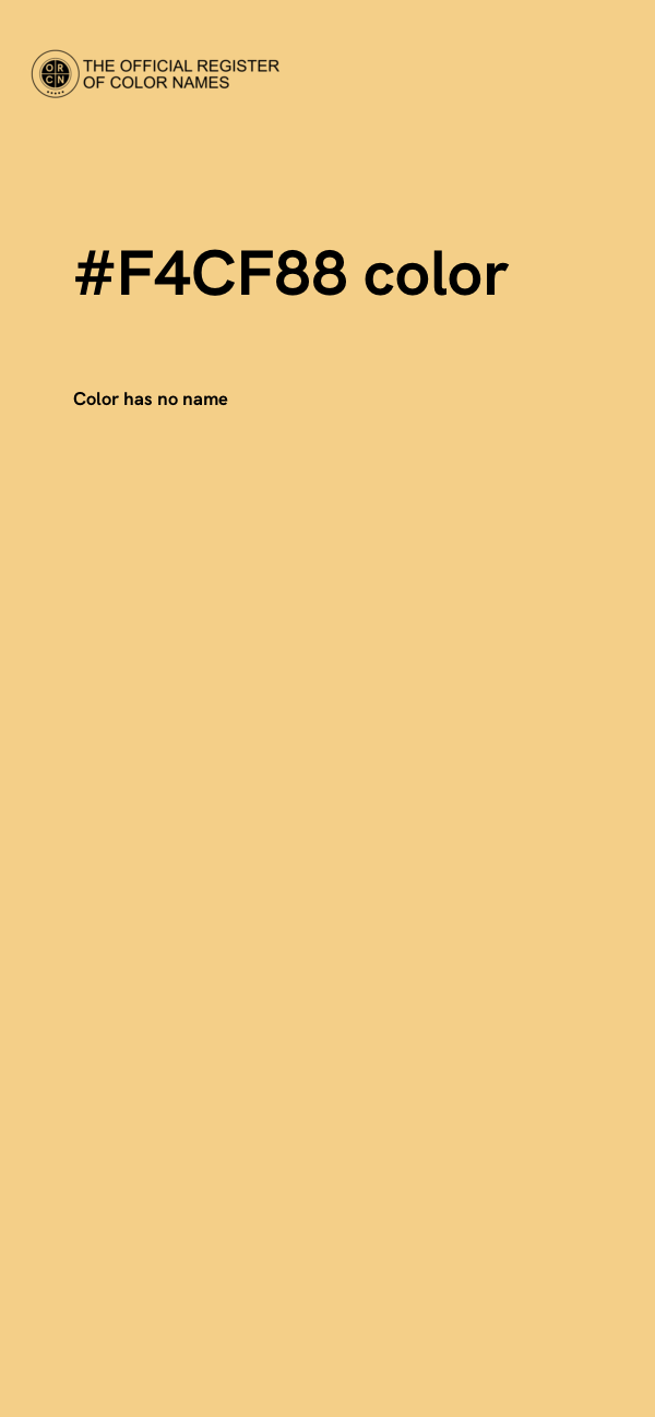 #F4CF88 color image