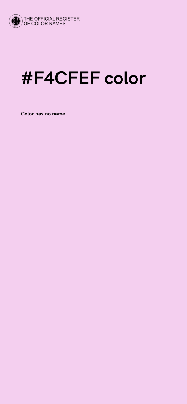 #F4CFEF color image