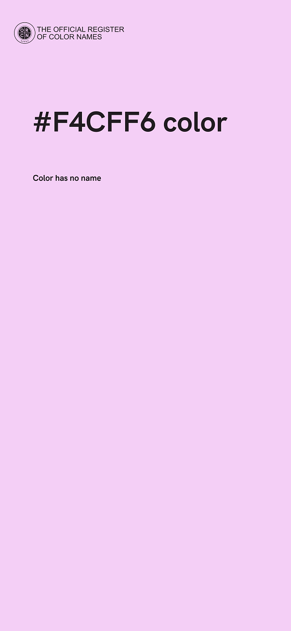 #F4CFF6 color image