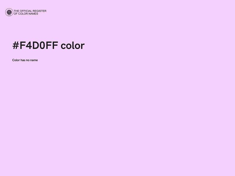#F4D0FF color image
