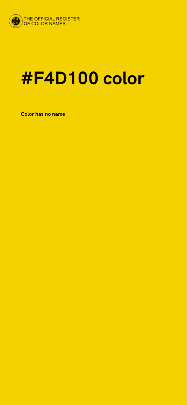 #F4D100 color image