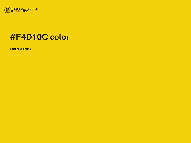 #F4D10C color image