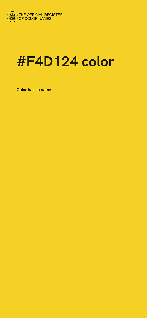 #F4D124 color image