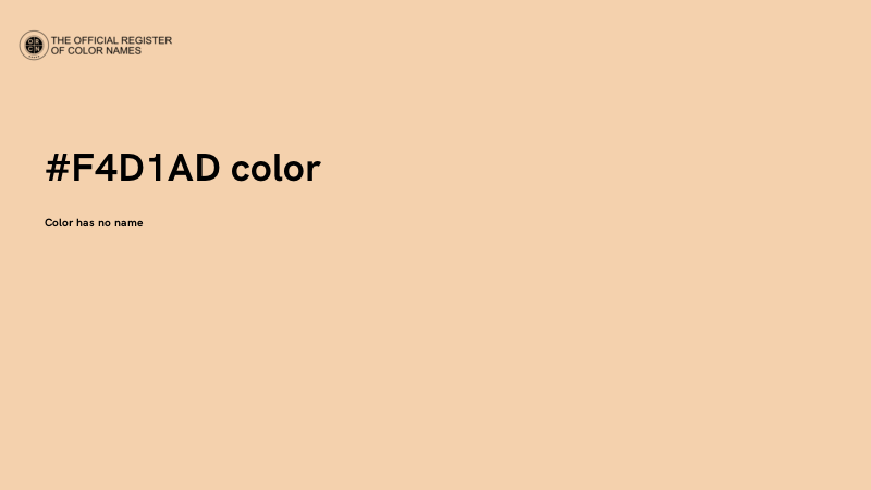 #F4D1AD color image