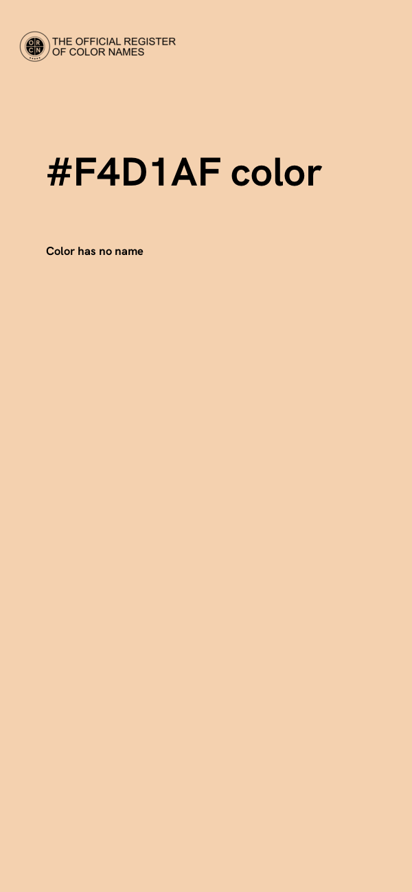#F4D1AF color image