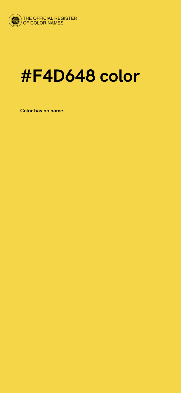 #F4D648 color image