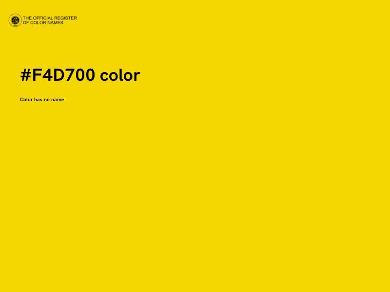 #F4D700 color image