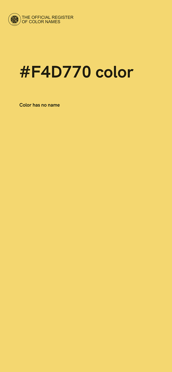#F4D770 color image