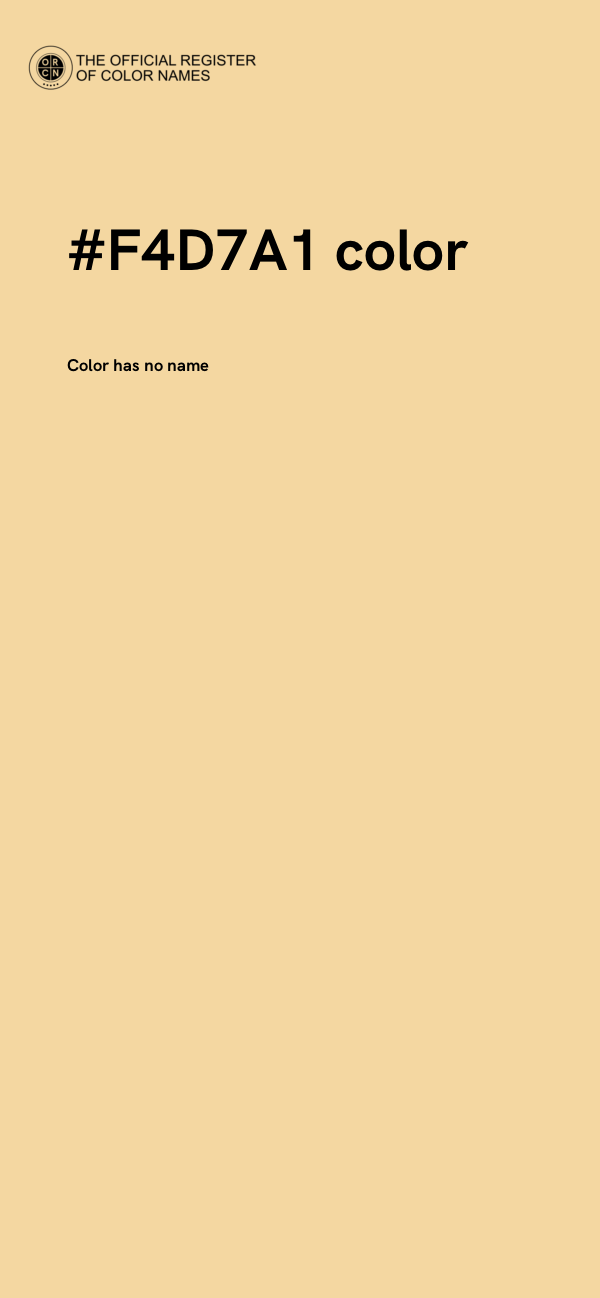 #F4D7A1 color image