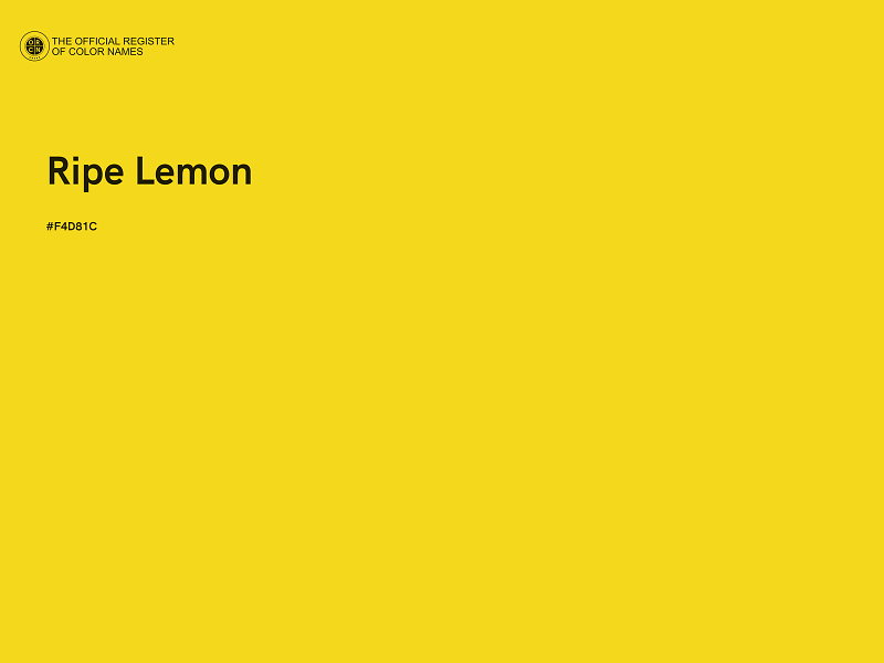 #F4D81C - Ripe Lemon color image