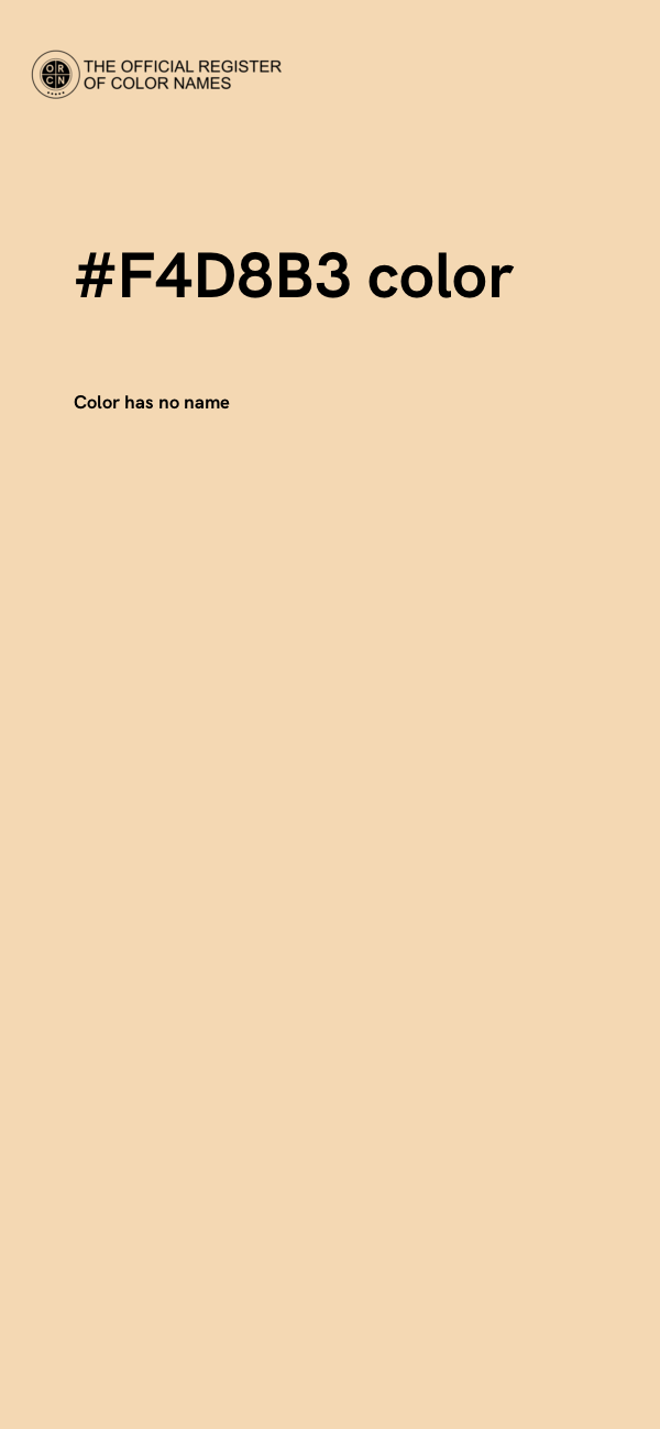 #F4D8B3 color image