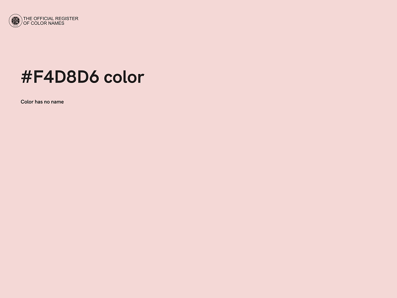 #F4D8D6 color image