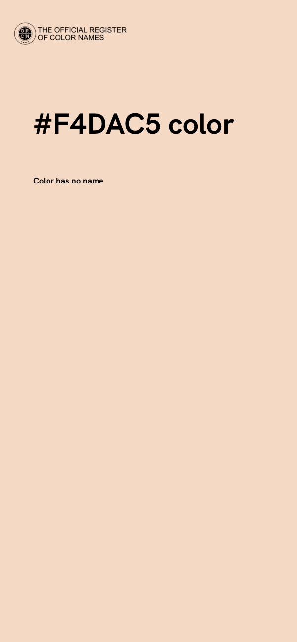 #F4DAC5 color image