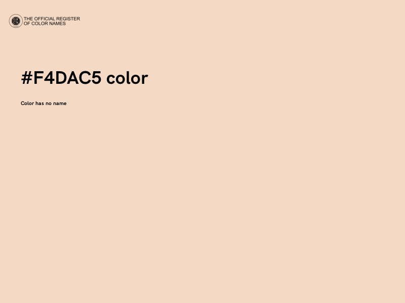 #F4DAC5 color image
