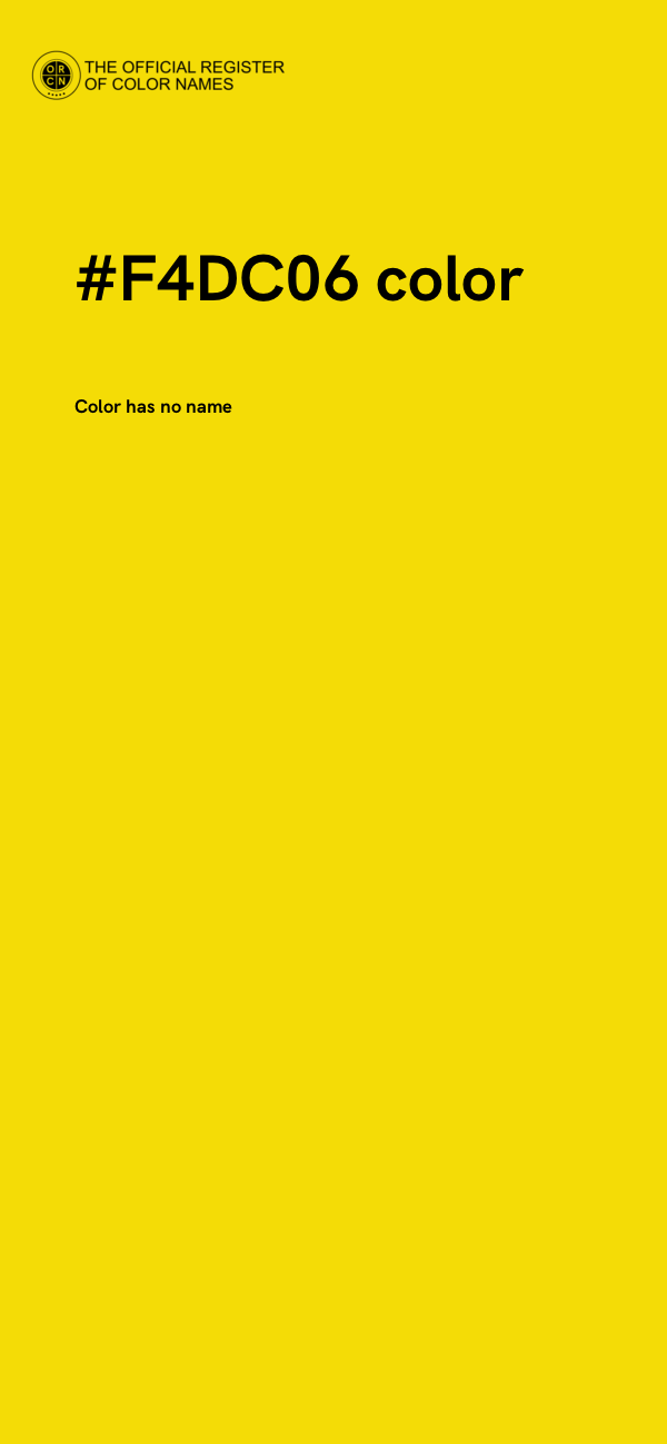 #F4DC06 color image