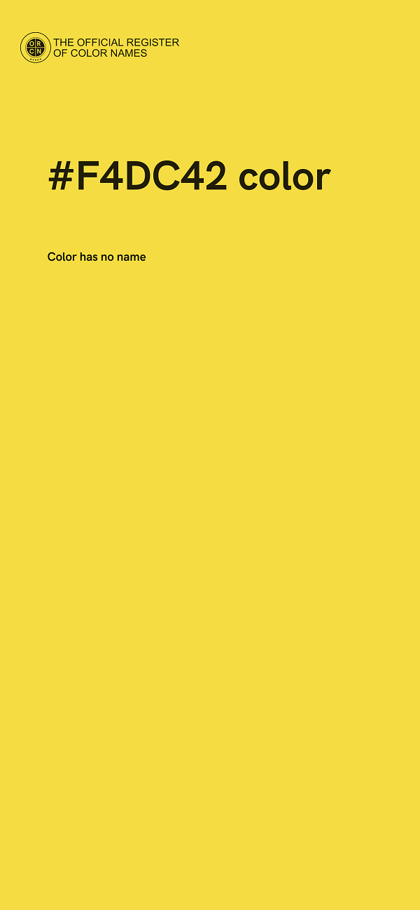 #F4DC42 color image