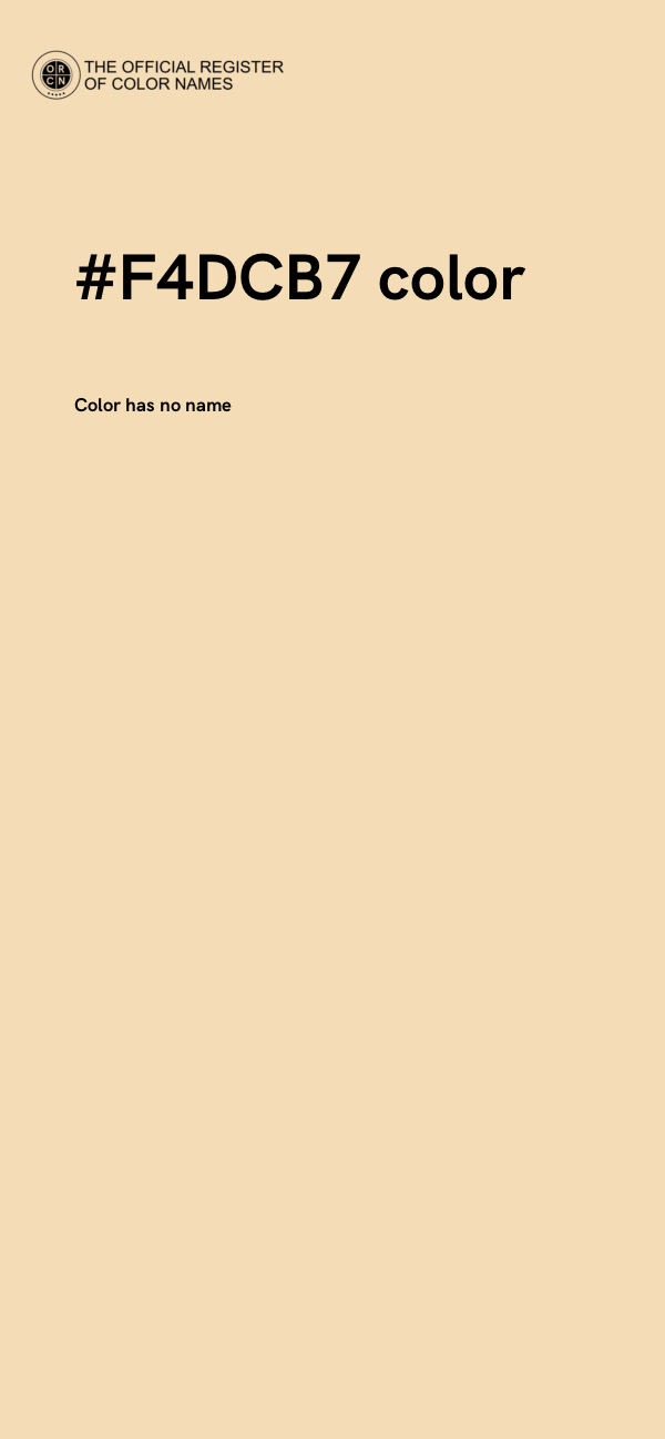 #F4DCB7 color image