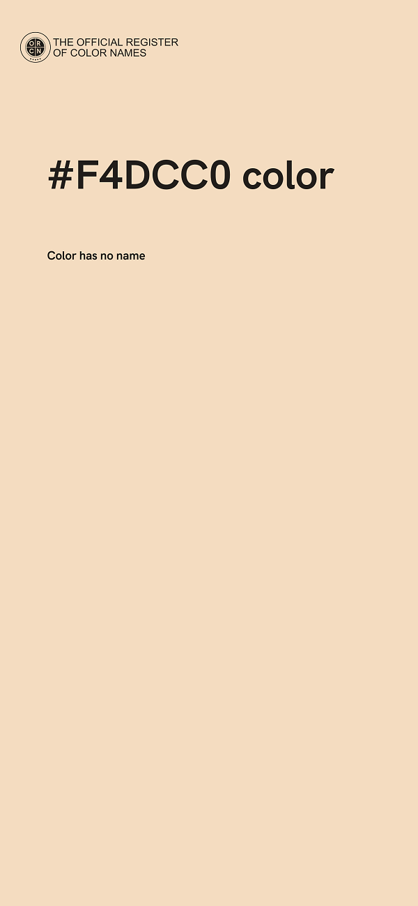 #F4DCC0 color image