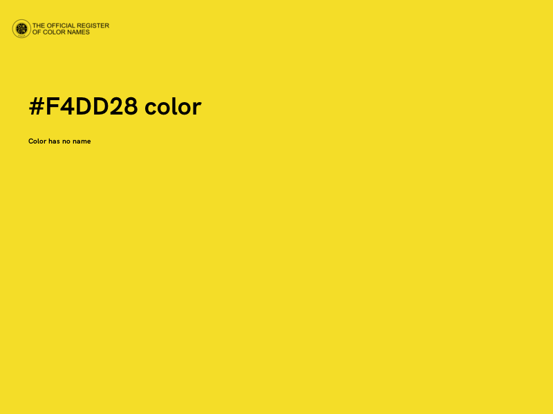 #F4DD28 color image