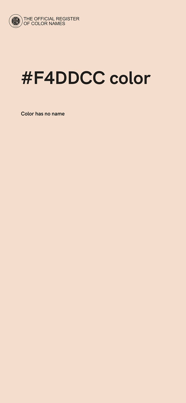 #F4DDCC color image