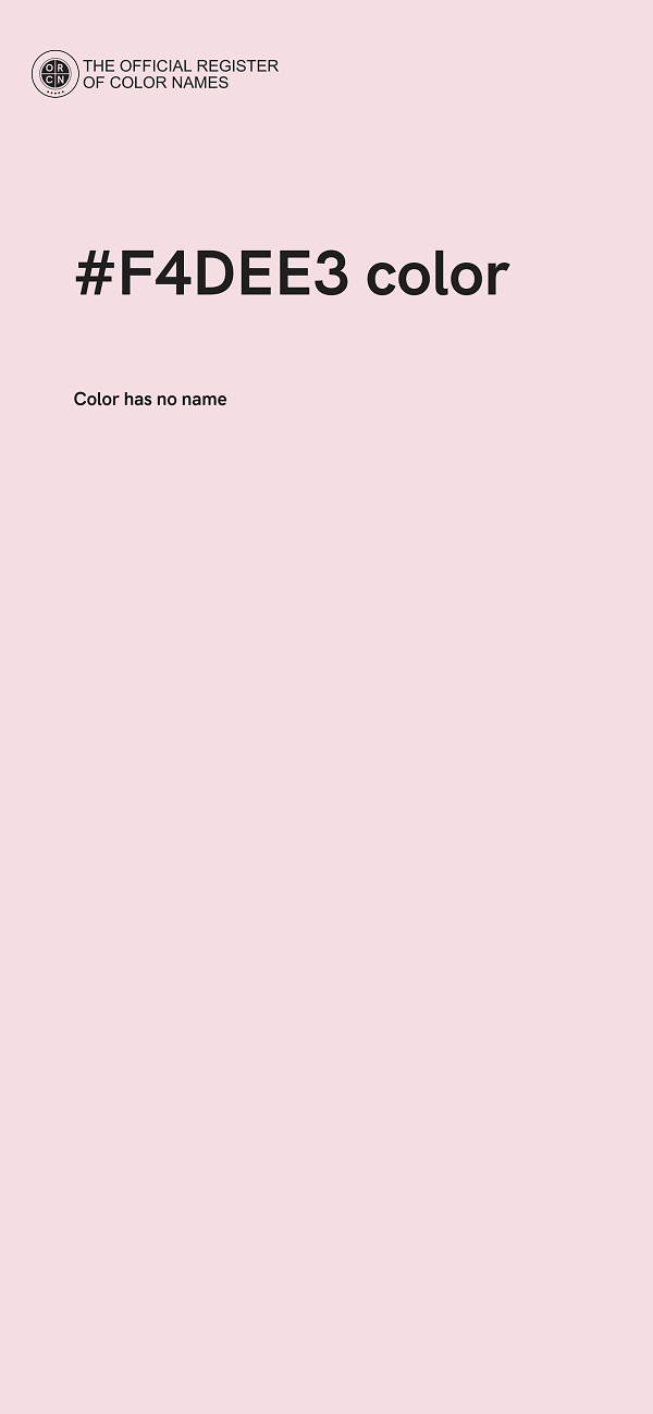 #F4DEE3 color image