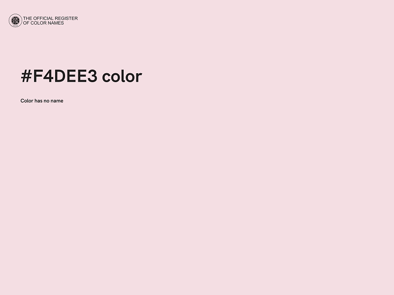 #F4DEE3 color image