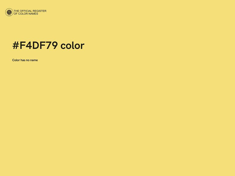 #F4DF79 color image