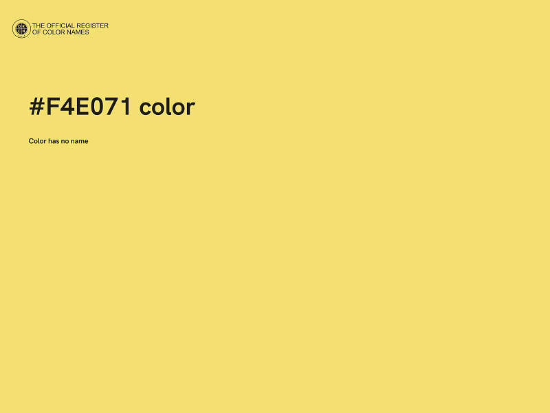 #F4E071 color image