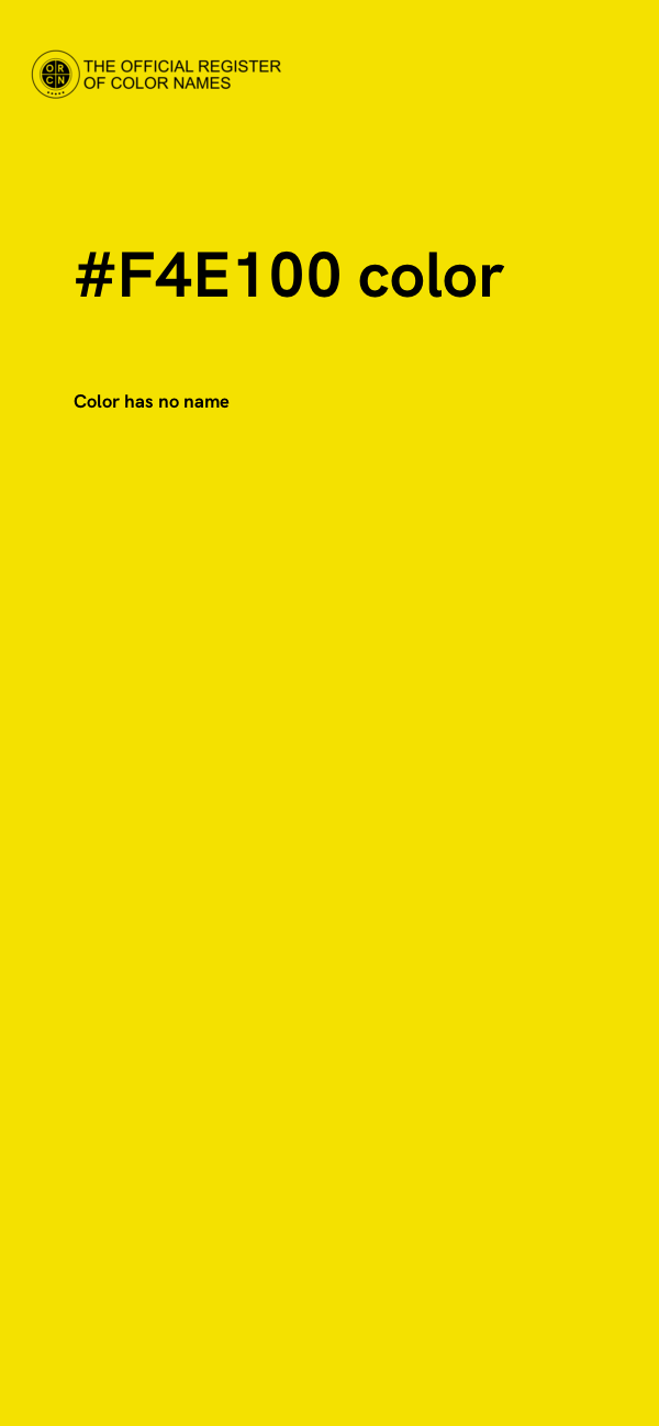 #F4E100 color image