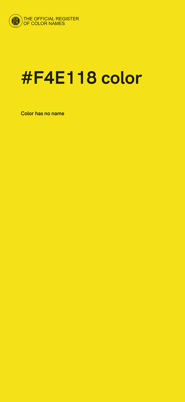 #F4E118 color image