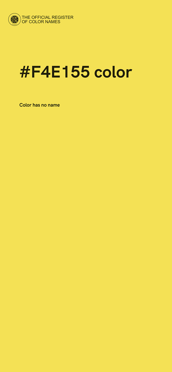 #F4E155 color image