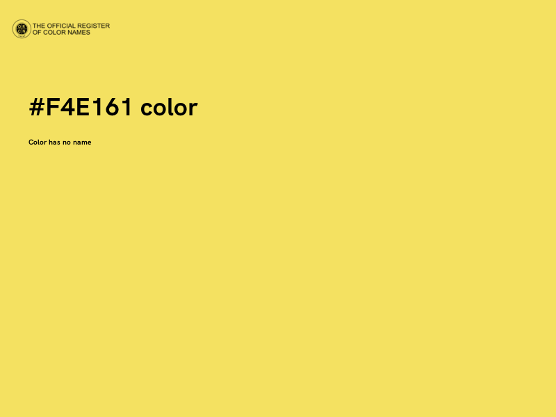 #F4E161 color image