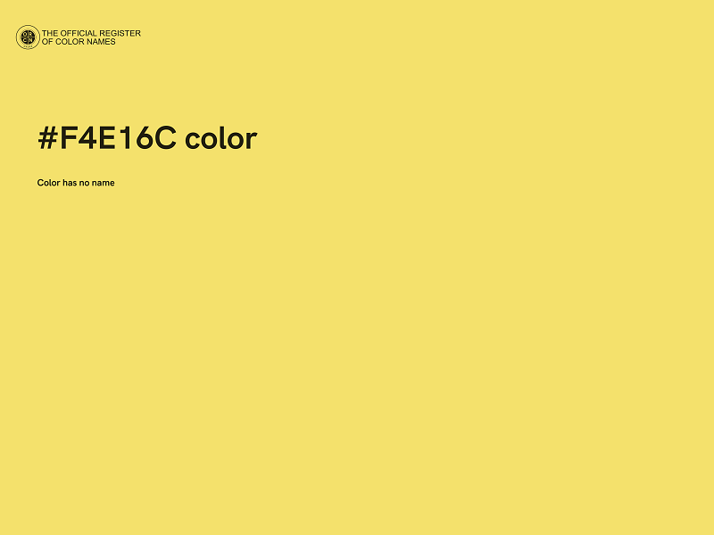 #F4E16C color image