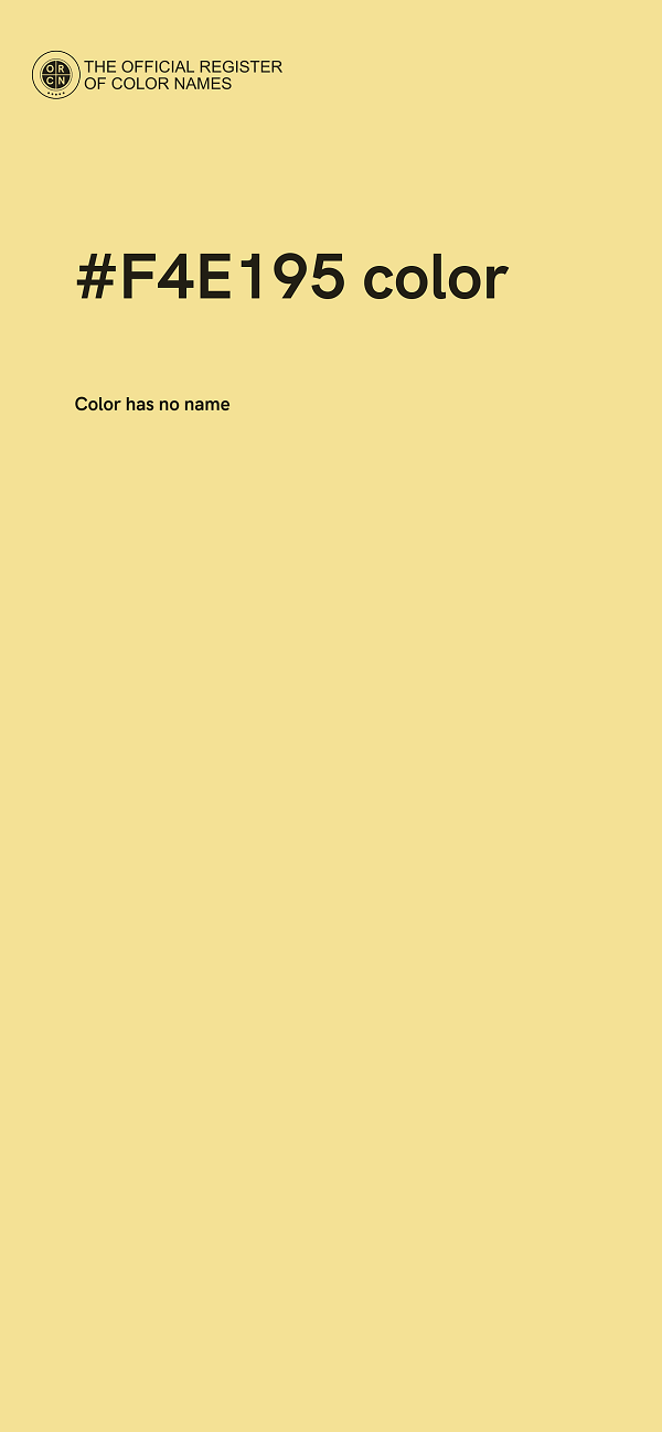 #F4E195 color image