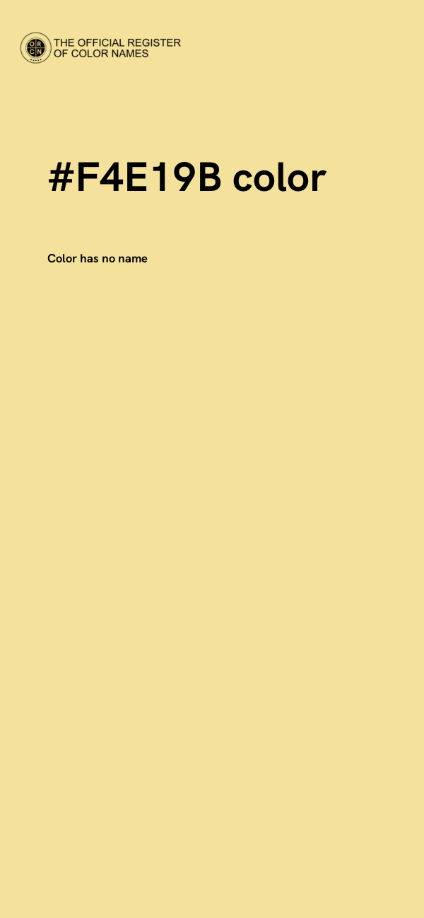 #F4E19B color image