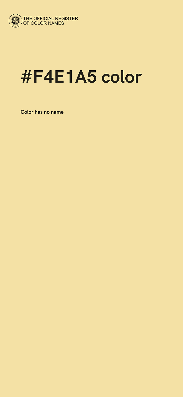 #F4E1A5 color image