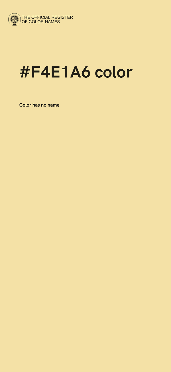 #F4E1A6 color image