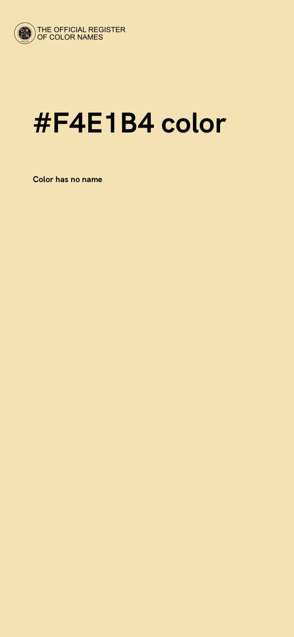 #F4E1B4 color image