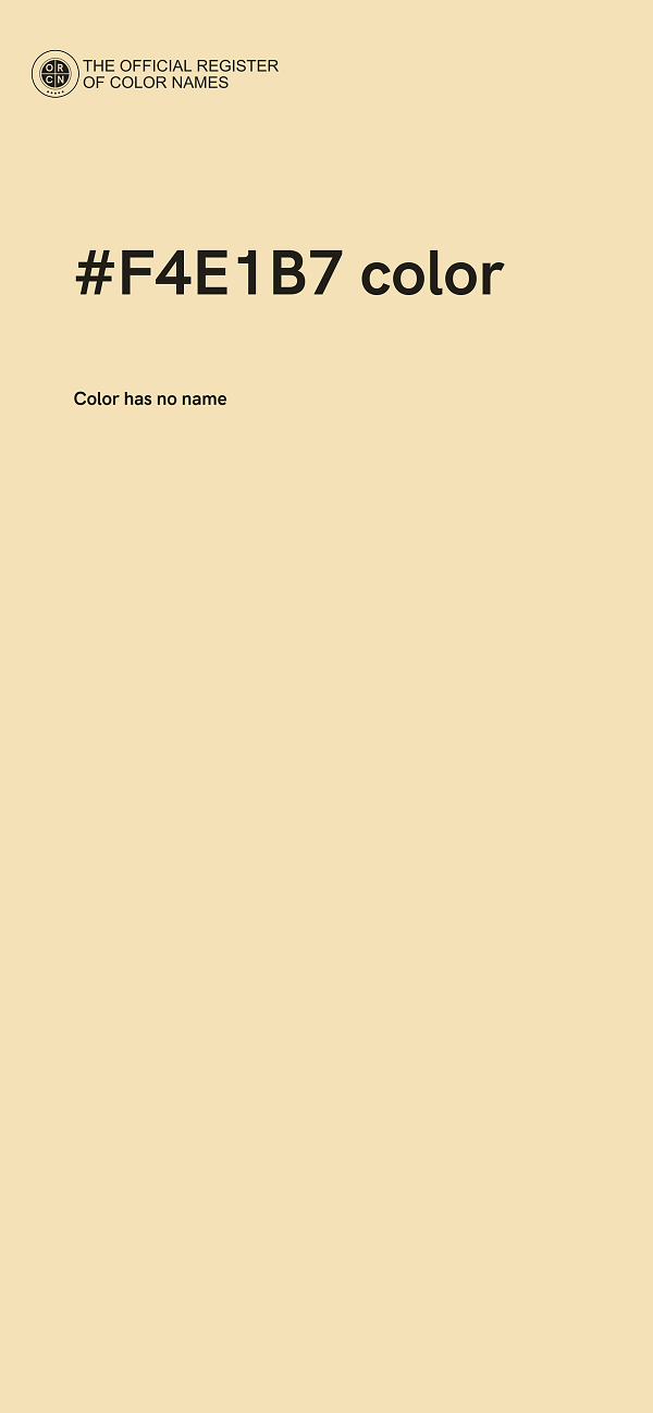 #F4E1B7 color image